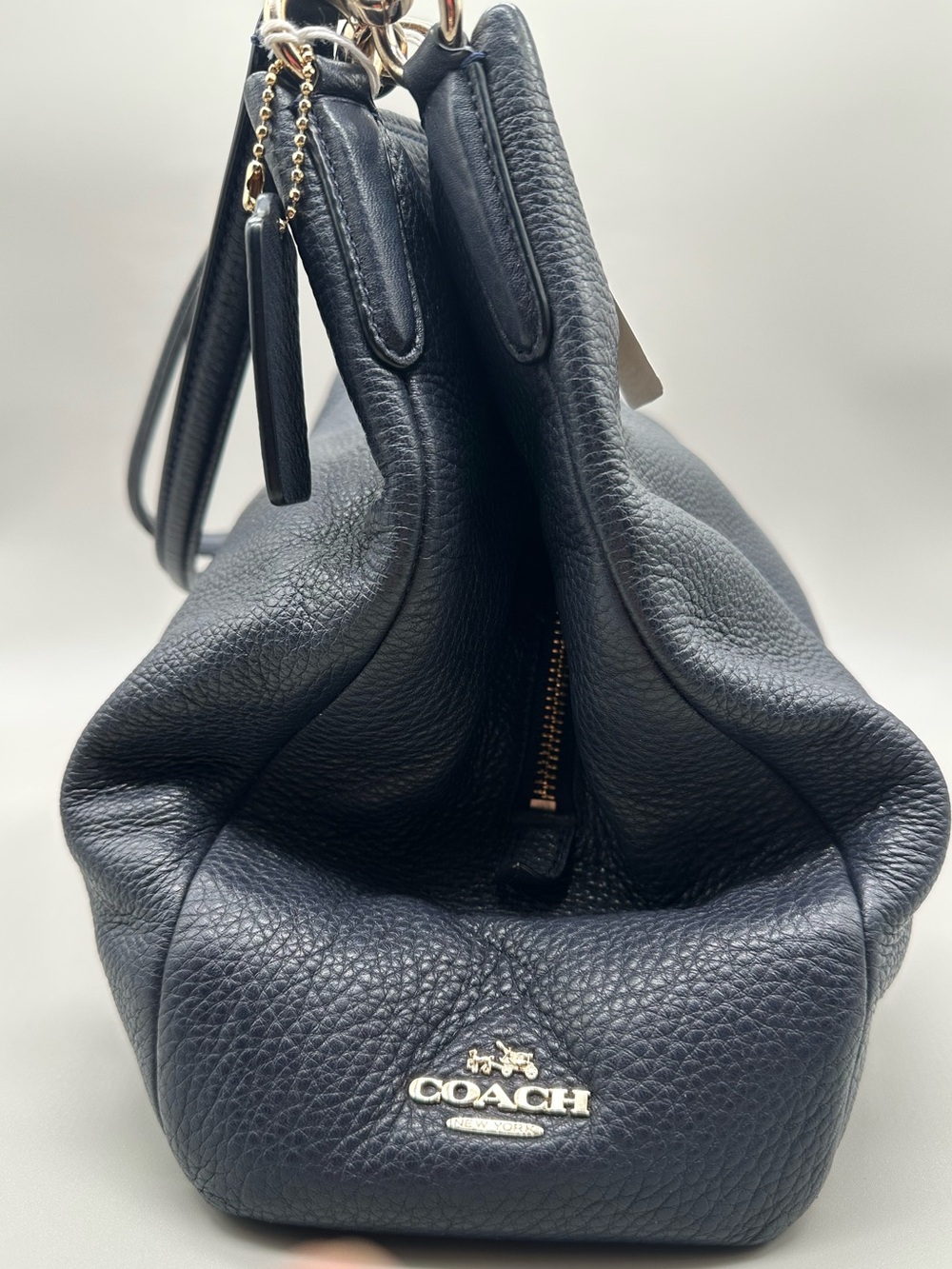 Coach Madison Phoebe Pebbled Leather Shoulder Bag - Navy - Picture 2 of 10